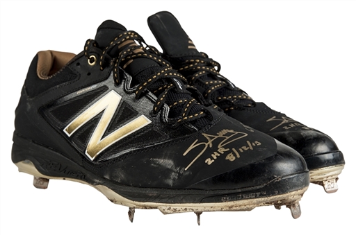 2015 Miguel Sano Game Used and Signed Pair of Cleats from 2 HR Game 8/12/15 (Sano/JSA LOA)